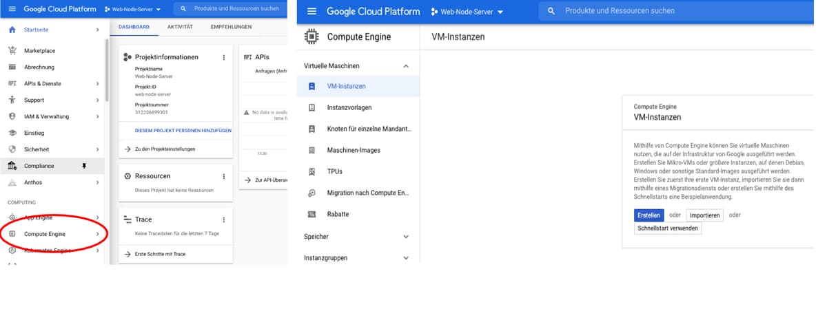 VM-Instanz erstellen
